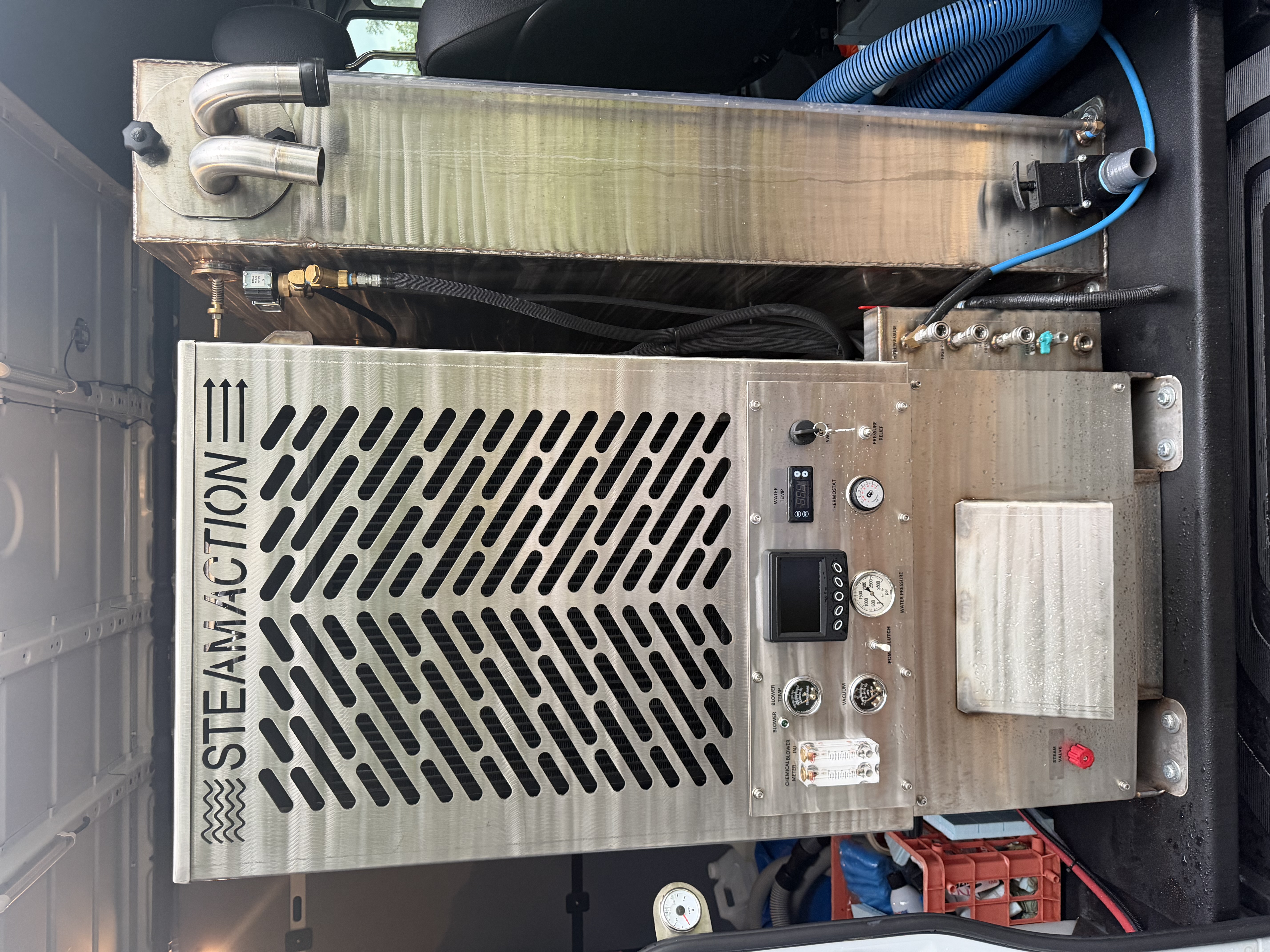 Truck-mounted hot water extraction cleaning system